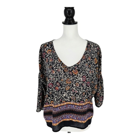 Band of Gypsies Tops - Band of Gypsies Floral Lightweight Blousy Oversized Blouse Womens Size Large
